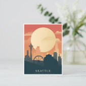 Seattle Washington Vintage Travel America Postkarte (Stehend Vorderseite)