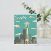 Seattle Washington Vintage Travel America Postkarte (Stehend Vorderseite)