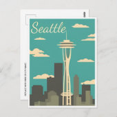 Seattle Washington Vintage Travel America Postkarte (Vorne/Hinten)
