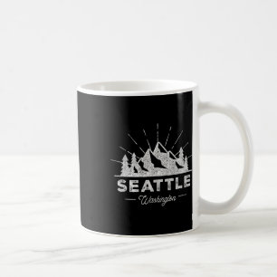 Seattle Washington Wa T-Shirt Vintage Wandern Retr Kaffeetasse