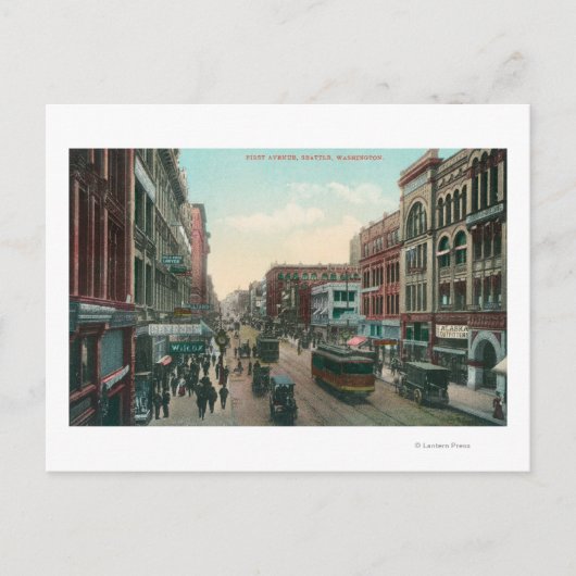 Seattle, WashingtonAerial View of First Avenue Postkarte (Vorderseite)