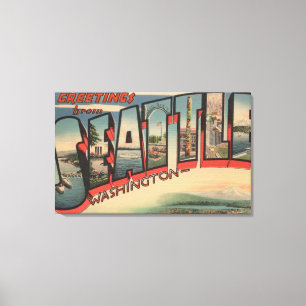 Seattle, WashingtonLarge Letter Scenes 2 Leinwanddruck