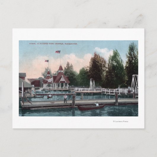 Seattle, WashingtonMadison Park Scene Postkarte (Vorderseite)