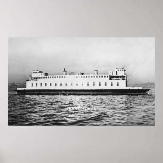 Seattle, WashingtonView of the Elwha Ferry Poster (Vorne)
