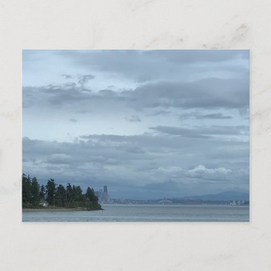 Seattle-Wasserfront-Skyline-Reisefotografie Postkarte (Vorderseite)