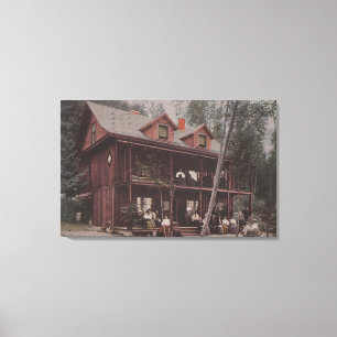 Seattle, WASummer Zuhause am Alki Punkt-Strand Leinwanddruck