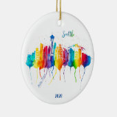 Seattle Water color Weihnachtsschmuck (Rechts)