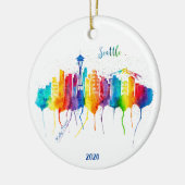 Seattle Water color Weihnachtsschmuck (Links)