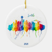 Seattle Water color Weihnachtsschmuck (Hinten)