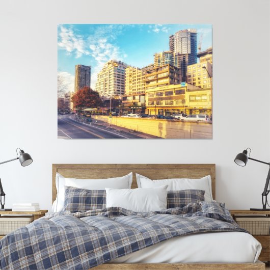 Seattle Waterfront Skyline Leinwanddruck (Insitu (Schlafzimmer))