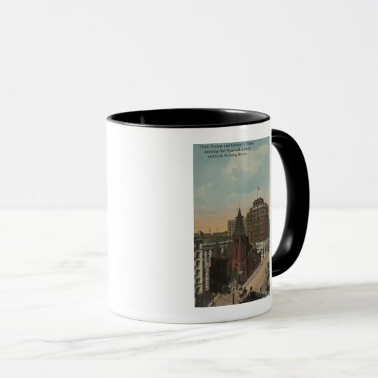 Seattle, WAThird Avenue und University Streets Tasse (VorderseiteRechts)