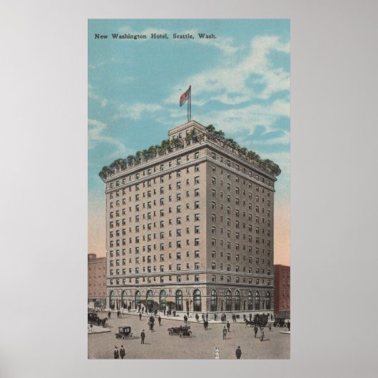 Seattle, WAView vom Washington Hotel Poster (Vorne)