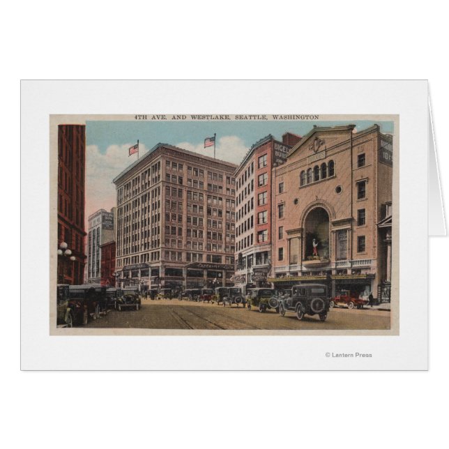 Seattle, WAView von 4. Ave & Westlake (Vorderseite (Horizontal))