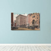 Seattle, WAView von 4. Ave & Westlake Leinwanddruck (Insitu (Holzboden))