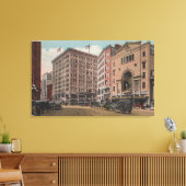 Seattle, WAView von 4. Ave & Westlake Leinwanddruck (Insitu (Wohnzimmer))