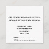 Seattle We have Moved New Address Card Begleitkarte (Rückseite)