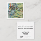 Seattle We have Moved New Address Card Begleitkarte (Vorne/Hinten)
