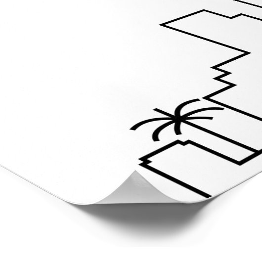 Seattle Wedding | 12 Tabelle Seating Chart Poster (Ecke)