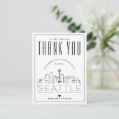 Seattle Wedding | Danke, dass du gekommen bist! Po Postkarte (Stehend Vorderseite)
