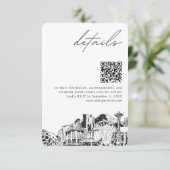 Seattle Wedding Details QR Code Klein Begleitkarte (Stehend Vorderseite)