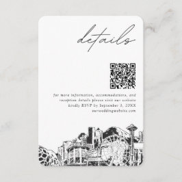 Seattle Wedding Details QR Code Klein Begleitkarte