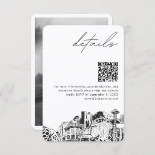 Seattle Wedding Details QR Code Klein Begleitkarte