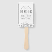 Seattle Wedding | Hochzeitsprogramm Hand Fan Fächer (Vorderseite)