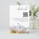 Seattle Wedding Kerry Park Details QR Code Klein Begleitkarte (Stehend Vorderseite)