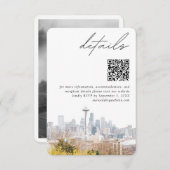 Seattle Wedding Kerry Park Details QR Code Klein Begleitkarte (Vorne/Hinten)
