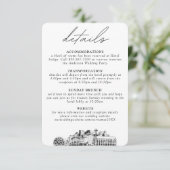 Seattle Wedding Kleine vertikale Details Begleitkarte (Stehend Vorderseite)