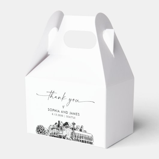 Seattle Wedding Personalisiert Gevor Box Geschenkschachtel (Vorderseite)