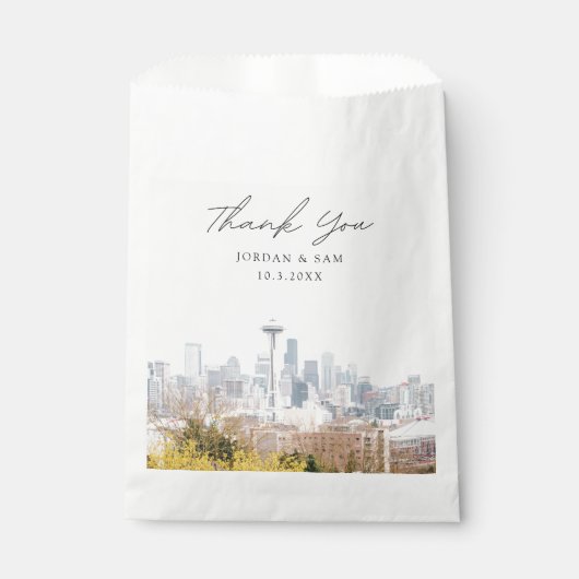 Seattle Wedding Personalisiertes Foto Geschenktütchen (Vorderseite)