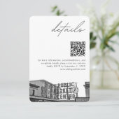 Seattle Wedding Pikes Place Details QR Code Klein Begleitkarte (Stehend Vorderseite)