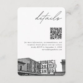 Seattle Wedding Pikes Place Details QR Code Klein Begleitkarte