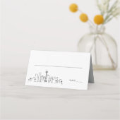 Seattle Wedding | Place Table Name Cards Platzkarte (Vorderseite)