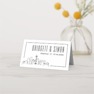 Seattle Wedding Place Table Name Cards Platzkarte