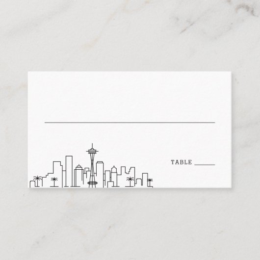 Seattle Wedding | Platzkarten vorne und hinten (Vorderseite)