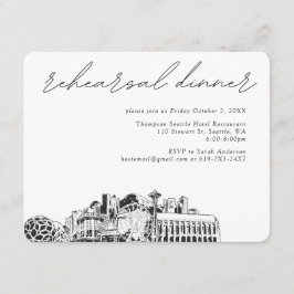 Seattle Wedding Probe Einladungskarte