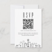 Seattle Wedding QR Code UAWG Einladung (Vorderseite)