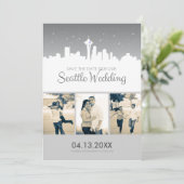 Seattle Wedding Rett-the-date Save The Date (Stehend Vorderseite)