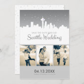 Seattle Wedding Rett-the-date Save The Date (Vorne/Hinten)
