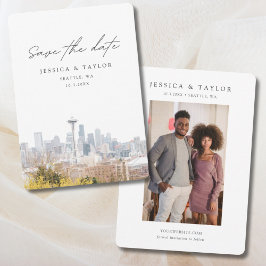 Seattle Wedding Save the Date Einladung