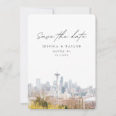 Seattle Wedding Save the Date Einladung (Vorderseite)