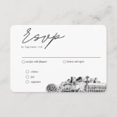 Seattle Wedding Traditionelle UAWG Meal Optionen Begleitkarte (Vorderseite)