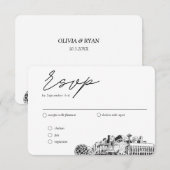 Seattle Wedding Traditionelle UAWG Meal Optionen Begleitkarte (Vorne/Hinten)