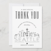 Seattle Wedding | Vielen Dank + Foto-Karte Karte (Vorderseite)