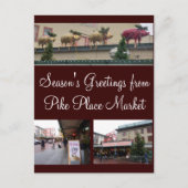 Seattle-Weihnachten Feiertagspostkarte (Vorderseite)