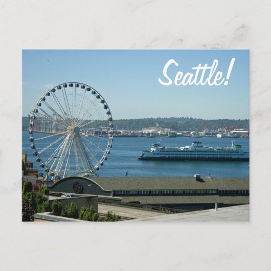 Seattle Wheel & Ferry Postkarte (Vorderseite)