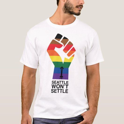 Seattle wird sich nicht niederlassen T-Shirt (Vorderseite)