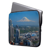 Seattle with Mount Rainier Fotografy Laptop Slee Laptopschutzhülle (Vorderseite Links)